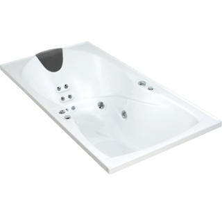Evora Hydrotherapy Massage Rectangular Spa Bath 1670 x 900mm
