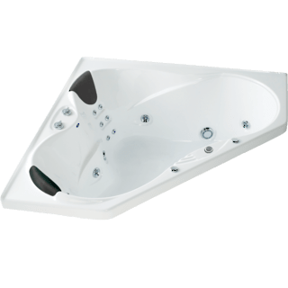 01410 - Evora Hydrotherapy Massage Corner Spa Bath 1520 x 1520mm